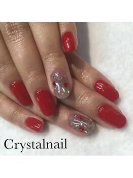 クリスタルネイル ボンベルタ橘店(CRYSTAL NAIL)/ハートネイル