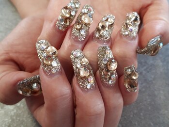 パステル(PASTEL)/ビジューネイル☆スカルプ