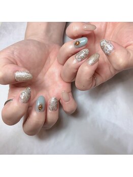 ネイルルーム オルポノ(Olupono)/手描きペイズリーネイル