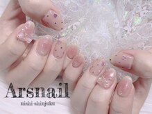 アルスネイル(Ars nail)/ドット×チークネイル