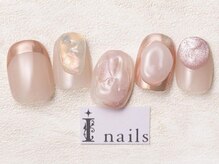 アイネイルズ 池袋店(I-nails)/ぷっくりピンクオーロラ