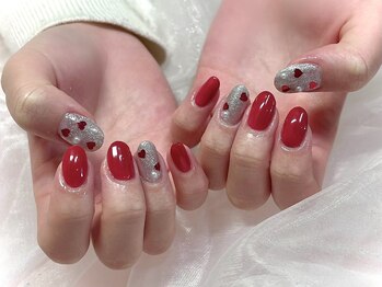 ネオリーブドレスネイルアンドアイラッシュ(Neolive dress nail&eyelash)/*ハートホロネイル*¥5500