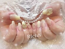 ネイルアンドまつげエクステ リッチエイト 原宿店(Rich8)/イエロー韓国春ネイル