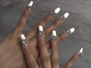 白フレンチリボンネイル