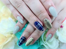 ダブルネイル(Double Nail)/【小山】サマー×チェックネイル
