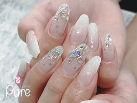 キラキラホワイトグラデーション