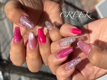 クリーク(CREEK)/カラフルピンクアシンメトリー