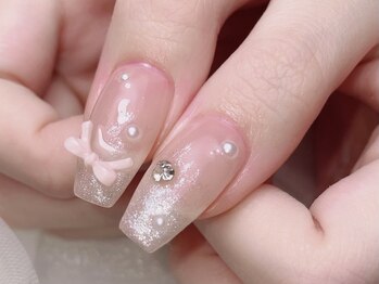 ベル 古川店(Belle)の写真/【自爪に負担が少ないチップ使用★】長さだしでどんなデザインも楽しめる！自爪にお悩みがある方にも◎