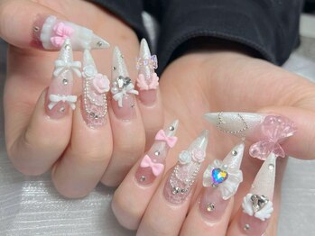 シシ(Cici)の写真/【絶妙なニュアンスの色味も叶えます♪】流行りのリボンやフラワー、季節に合わせたパーツも豊富にご用意！
