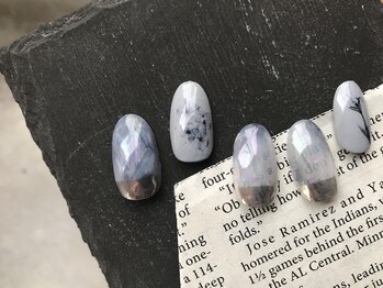 ネイルスミス(Nailsmith)/フィルムイン大理石とフラワー