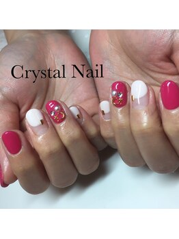 クリスタルネイル ボンベルタ橘店(CRYSTAL NAIL)/ガーリーネイル