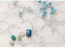 ネイルサロン プラティーン 国立(PLATINE)/フットジェル　ブルー