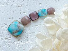 ボネール(nail ＆ eyelash Bounail)/ターコイズ ニュアンスネイル