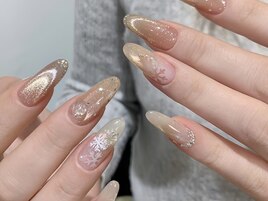 マグフレンチ/ドット柄/雪花