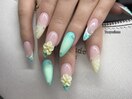 夏花ネイル