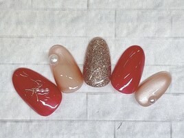 マグネットネイル　リボン