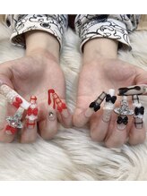エスフィーネイルサロン ブリーユ(Esfy nailsalon Brille)/フリルとリボンネイル