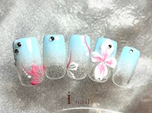 アイネイルズ 町田店(I nails)/夏グラデフラワーネイル11500円