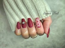 シュガーネイル(sugar nail)/マットなドットネイル