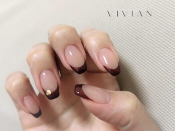 ヴィヴィアン ネイル(Vivian nail)/フレンチ　ハート