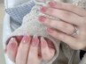 【自爪】春.夏限定♪チーク×氷ストーンネイル