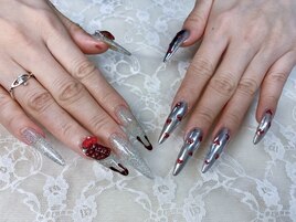 バレンタインネイル