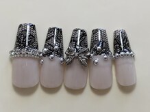 ジェミーネイル シンジュク(Jemiy nail shinjuku)/黒レースリボン¥