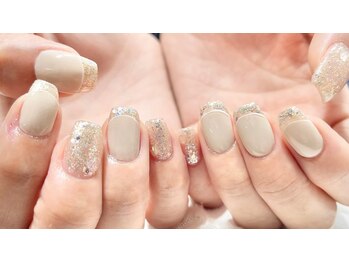 ネイル シスター(nail sister)/きらきらフレンチネイル