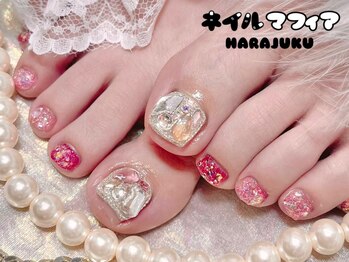 ネイルマフィア 原宿(NAIL MAFIA)/フットネイル/春カラー/ピンク