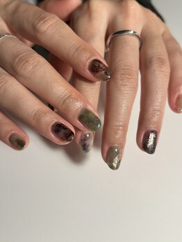 シン(.syn.)/秋ネイル/メンズネイル