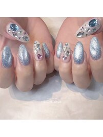 夏色マグ×ビジューネイル