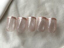 ノンチェ 西宮北口(Nonche)/ピンクマグ先端ゴールドフレンチ