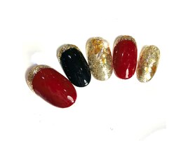 逆ラメフレンチ