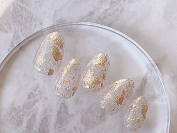 ブレスネイル(brace Nail)/クリア金箔ネイル