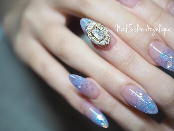 ラメグラデーションスカルプ