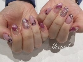 バレンタインハートネイル