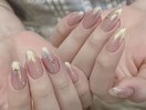 オーロラネイル+ストーン