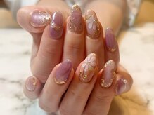 エールネイル(Ailes nail)/ミラーフラワーネイル