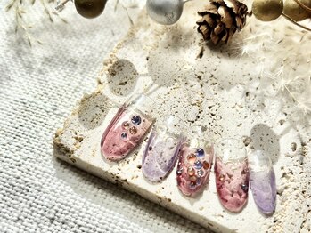 テテネイル(tete.nail)/秋の実り　ぷくぷく葡萄ネイル