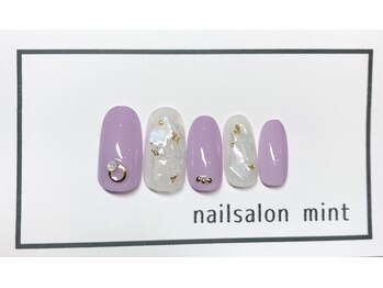 ネイルアンドアイ ミント(nail＆eye mint)/春シェルネイル