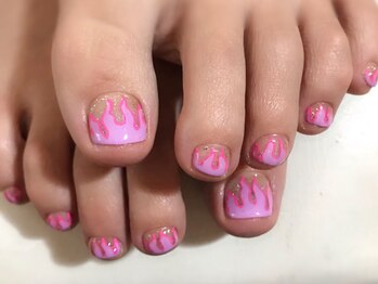 アミュリー ネイル アトリエ(Amury nail atelier)/ファイヤーフットネイル☆