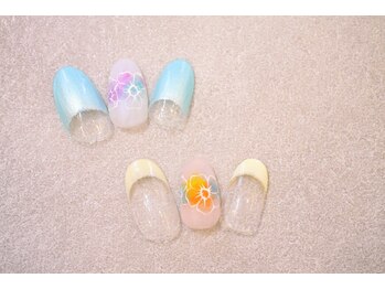 ネイルサロン ブリオン(Nail Salon Bullion)/カラフルフラワー