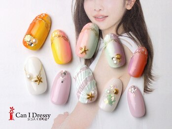 キャンアイドレッシー ヨコハマ元町店(Can I Dressy)の写真/1席のみ貸切プライベートサロン♪定額ネイルは800種類以上ご用意☆21時迄営業![元町・中華街2分/石川町9分]