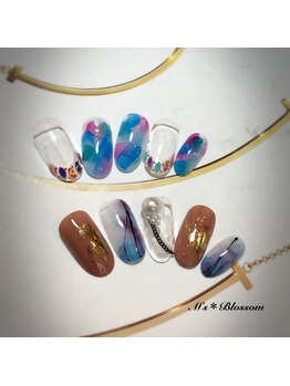 ネイルサロンアンドスクールエムズブロッサム(Nailsalon & school M's Blossom)/８月定額制ジェルコース￥6700