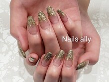 ネイルズアリー 立川店(Nails ally)/スカルプ×ラメグラデーション