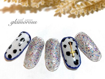 ネイルグラマラス 西新井店/《パラジェル》ダルメシアン柄