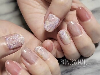 プリンセスネイル(Princess nail)/手書きフラワーネイル11,000