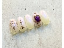 アトリエ ツメ(atelier TsuMe)/手描きデザインネイル/天然石