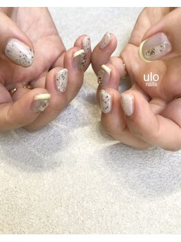ウロネイルズ(ulo nails)/春色フレンチと立体デザイン