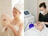 人気小顔コルギ★高周波＋石膏パック＋(デコルテ・ヘッド)付100分　¥18800